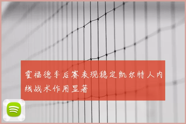 霍福德季后赛表现稳定凯尔特人内线战术作用显著